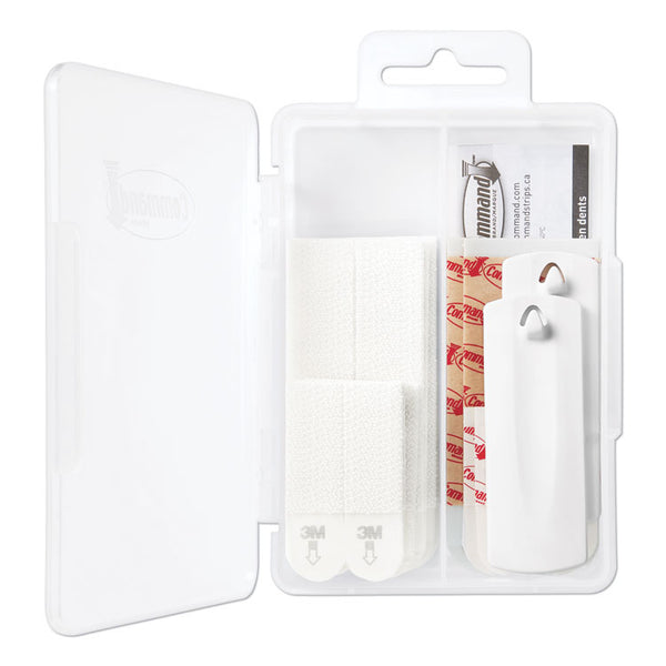 Command™ Picture Hanging Kit, Assorted Sizes, Plastic, White, 1 lb; 4 lb Capacities, 24 Pieces/Pack (MMM17221ES)