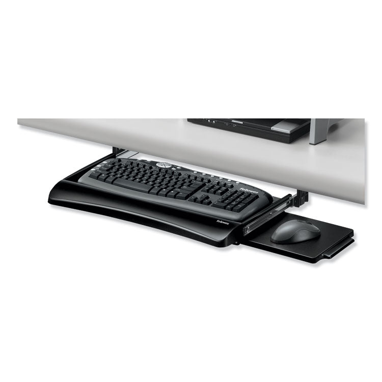 Fellowes® Office Suites Underdesk Keyboard Drawer, 20.13w x 7.75d, Black (FEL9140303)