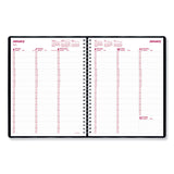 Brownline® Essential Collection Weekly Appointment Book in Columnar Format, 11 x 8.5, Black Cover, 12-Month (Jan to Dec): 2024 (REDCB950BLK)