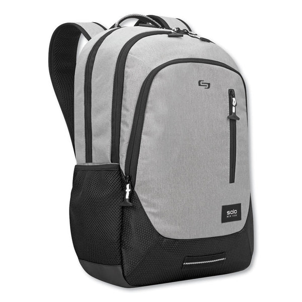 Solo Region Backpack, Fits Devices Up to 15.6", Nylon/Polyester, 13 x 5 x 19, Light Gray (USLVAR70410) Each