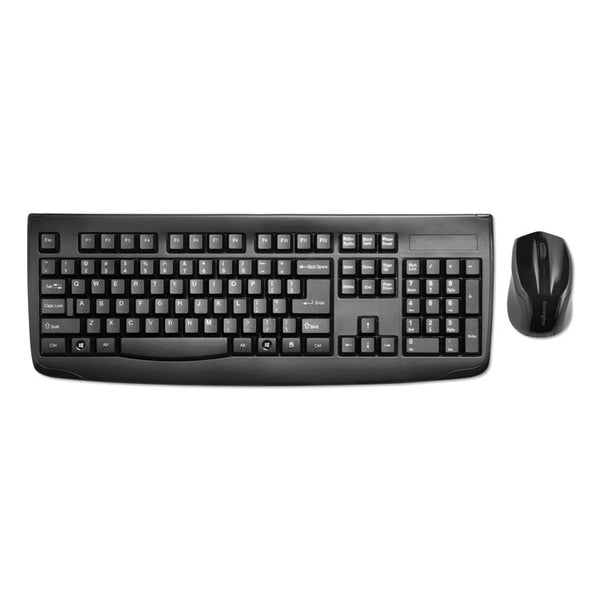 Kensington® Keyboard for Life Wireless Desktop Set, 2.4 GHz Frequency/30 ft Wireless Range, Black (KMW75231)