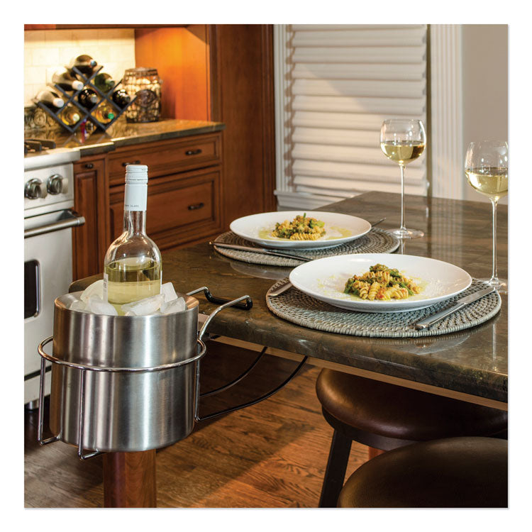 C-Line® Wine By Your Side, Steel Frame/Red Wine Adapter/Ice Bucket, 161.06 cu in, Stainless Steel (CLI20014)