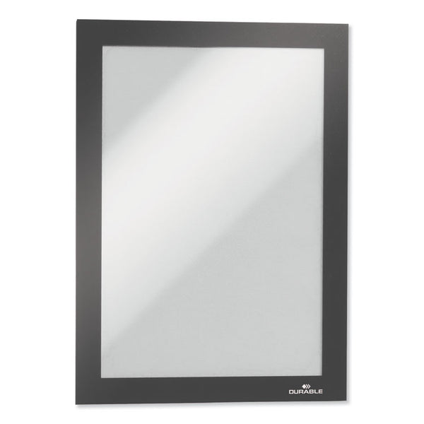 Durable® DURAFRAME Magnetic Sign Holder, 5.5 x 8.5, Black Frame, 2/Pack (DBL472101)