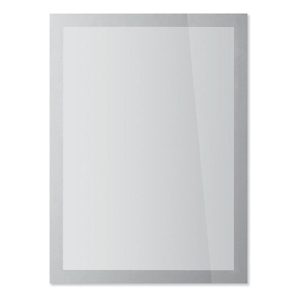 Durable® DURAFRAME SUN Sign Holder, 8.5 x 11, Silver Frame, 2/Pack (DBL400023)