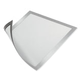 DURABLE DURAFRAME Magnetic Sign Holder, 5.5 x 8.5, Silver Frame, 2/Pack (DBL472123) Pack of 2