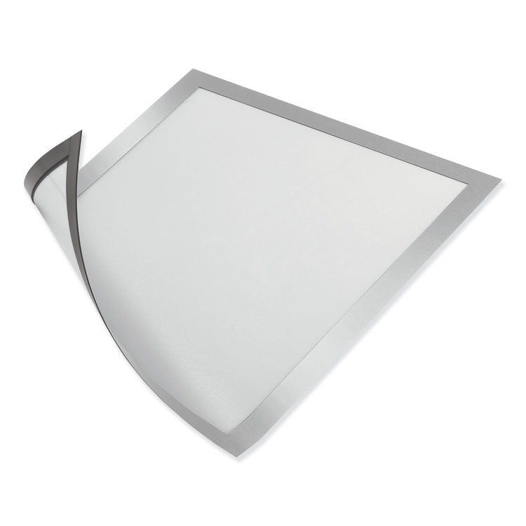 DURABLE DURAFRAME Magnetic Sign Holder, 5.5 x 8.5, Silver Frame, 2/Pack (DBL472123) Pack of 2