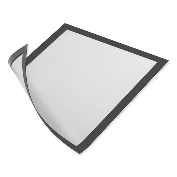Durable® DURAFRAME Magnetic Sign Holder, 5.5 x 8.5, Black Frame, 2/Pack (DBL472101) Pack of 2