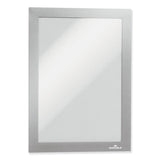 DURABLE DURAFRAME Magnetic Sign Holder, 5.5 x 8.5, Silver Frame, 2/Pack (DBL472123) Pack of 2