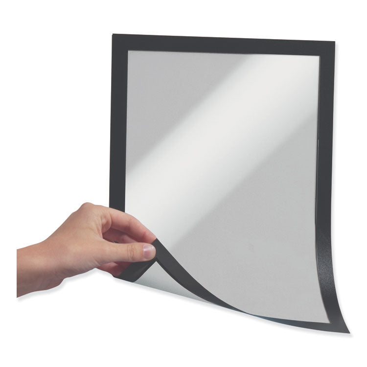 Durable® DURAFRAME Magnetic Sign Holder, 5.5 x 8.5, Black Frame, 2/Pack (DBL472101) Pack of 2