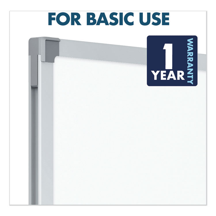 Mead® Dry Erase Board with Aluminum Frame, 72 x 48, Melamine White Surface, Silver Aluminum Frame (MEA85358) Each