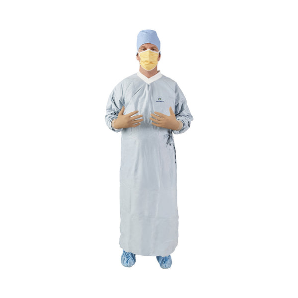 Aero Chrome Surgical Gown with Towel Large Silver Sterile AAMI Level 4 Disposable (1059355_EA) 1/EA