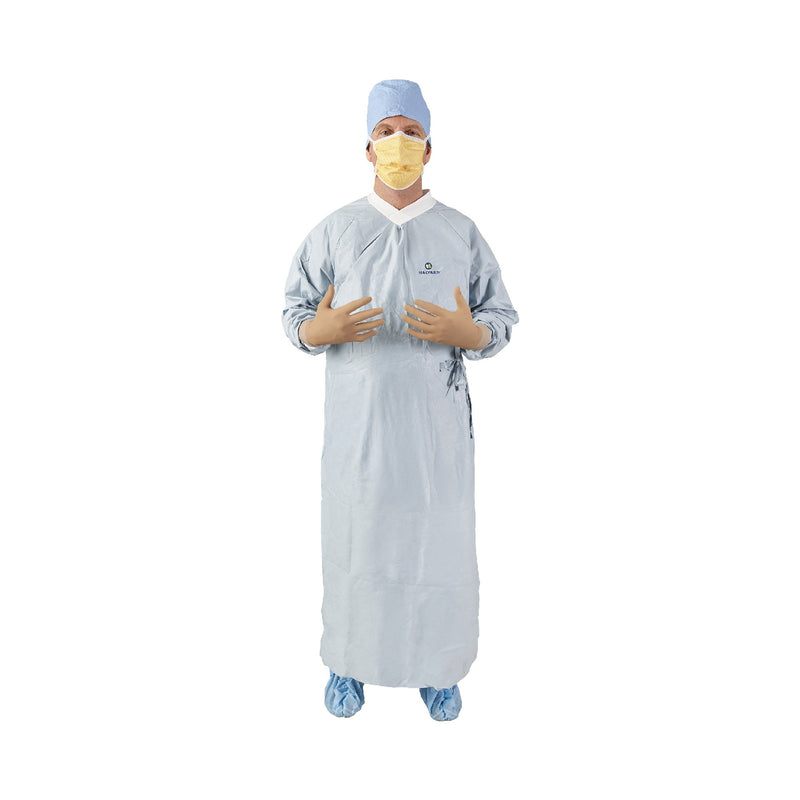 Aero Chrome Surgical Gown with Towel Large Silver Sterile AAMI Level 4 Disposable (1059355_EA) 1/EA