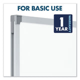 Mead® Dry Erase Board with Aluminum Frame, 36 x 24, Melamine White Surface, Silver Aluminum Frame (MEA85356)