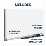 Mead® Dry Erase Board with Aluminum Frame, 72 x 48, Melamine White Surface, Silver Aluminum Frame (MEA85358) Each