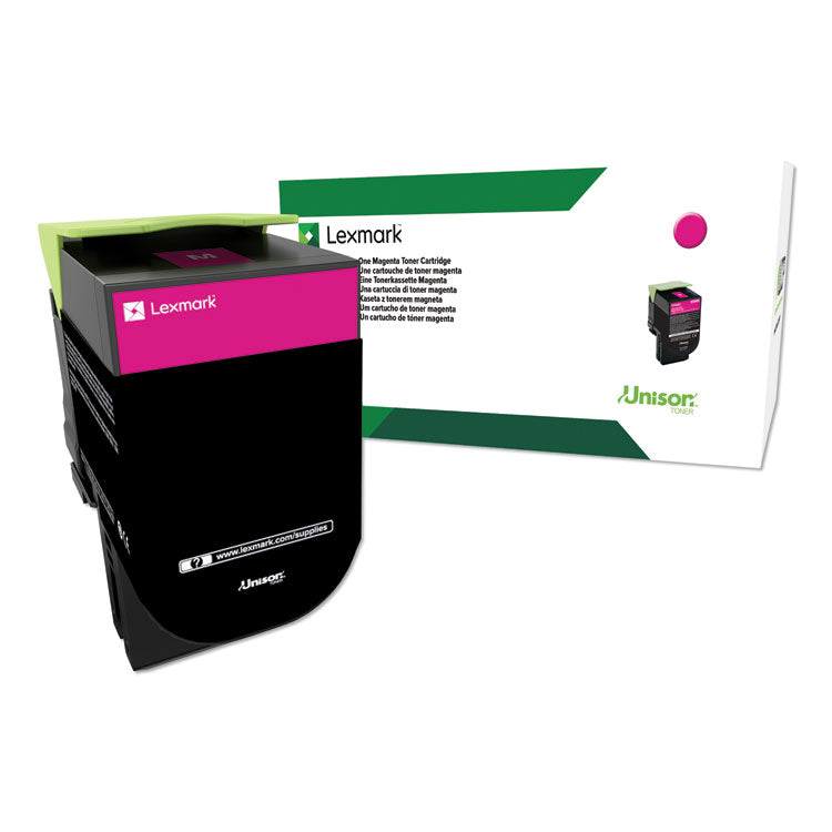 Lexmark™ 80C0HMG Return Program High-Yield Toner, 3,000 Page-Yield, Magenta, TAA Compliant (LEX80C0HMG)