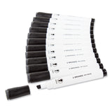U Brands Chisel Tip Low-Odor Dry-Erase Markers with Erasers, Broad Chisel Tip, Black, Dozen (UBR2925U0112) 1 Dozen