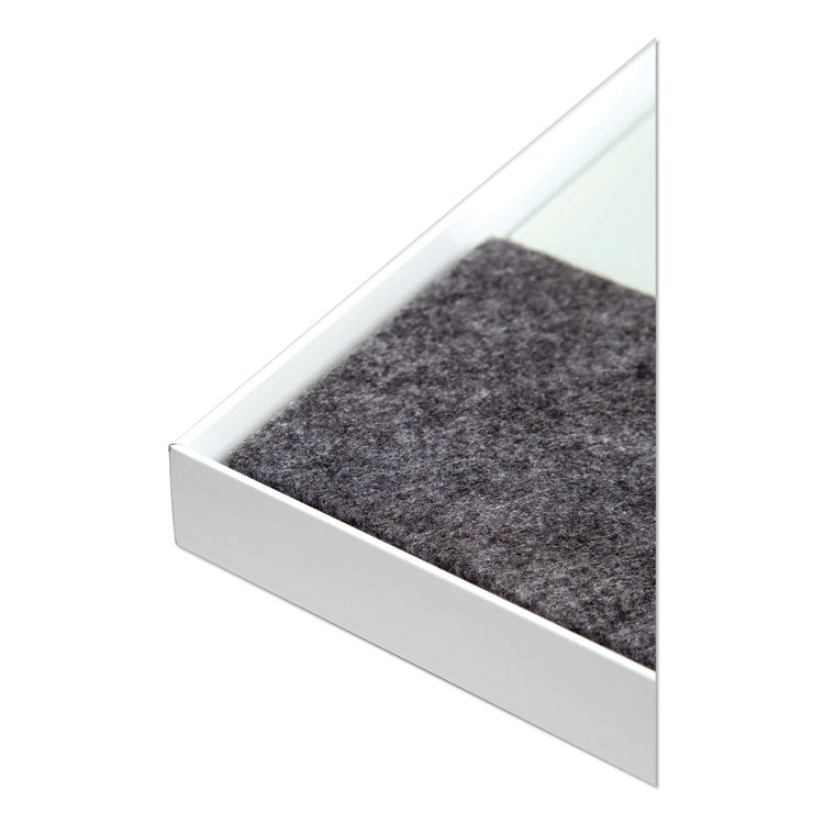 U Brands 3N1 Magnetic Glass Dry Erase Combo Board, 35 x 14.25, Week View, White Surface and Frame (UBR3199U0001) Each