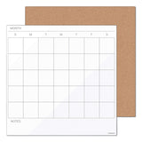 U Brands Tile Board Value Pack, (1) Tan Cork Bulletin, (1) White Undated Calendar Dry Erase, 14 x 14 (UBR3889U0001) Each