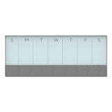 U Brands 3N1 Magnetic Glass Dry Erase Combo Board, 35 x 14.25, Week View, White Surface and Frame (UBR3199U0001) Each