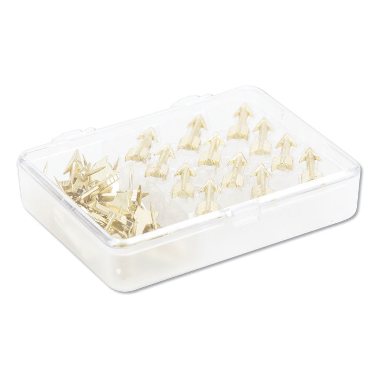 U Brands Fashion Push Pins, Steel, Gold, 3/8", 36/Pack (UBR3083U0624) Pack of 36