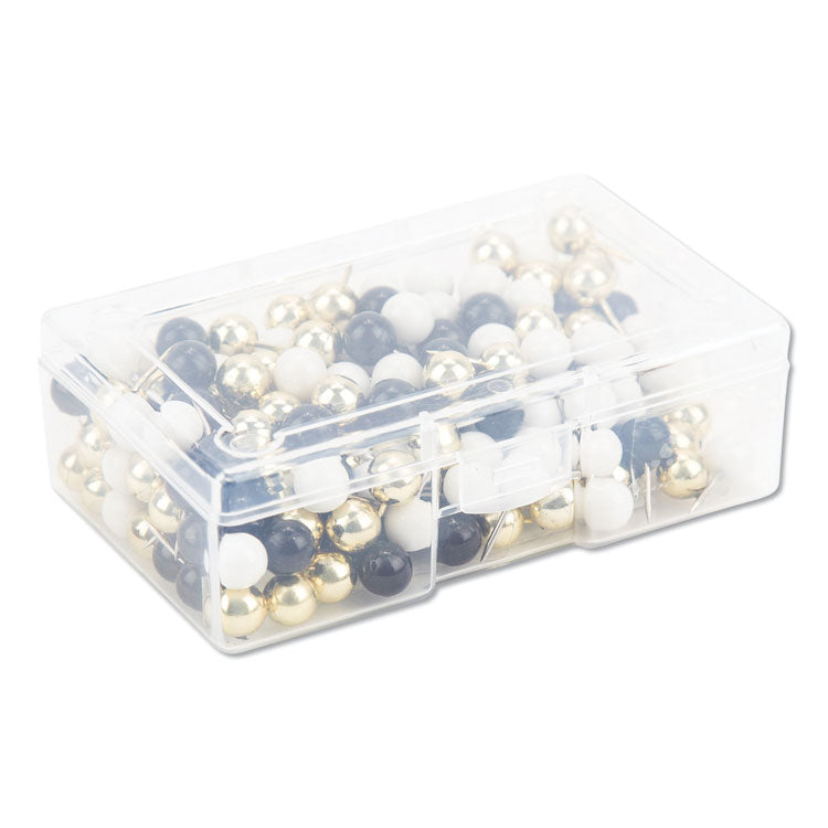 U Brands Fashion Sphere Push Pins, Plastic, Assorted, 0.44", 200/Pack (UBR3084U0624) Pack of 200