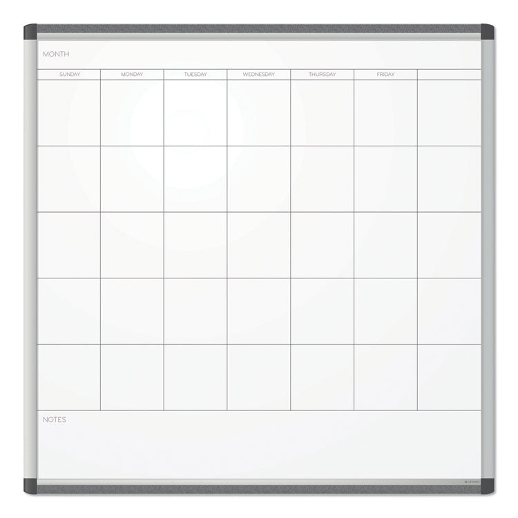 U Brands PINIT Magnetic Dry Erase Undated One Month Calendar, 35 x 35, White (UBR2902U0001) Each