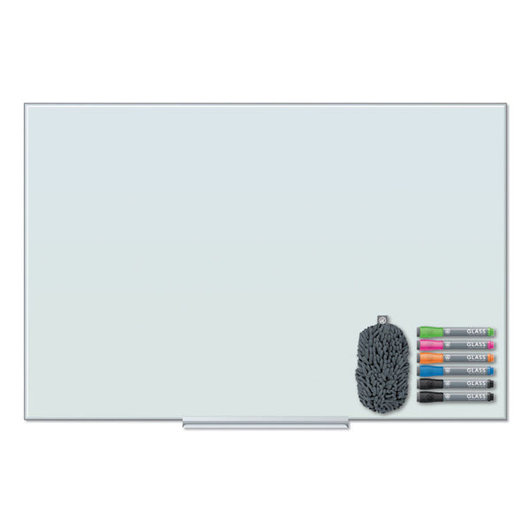 U Brands Floating Glass Dry Erase Board, 35 x 23, White (UBR3975U0001) Each