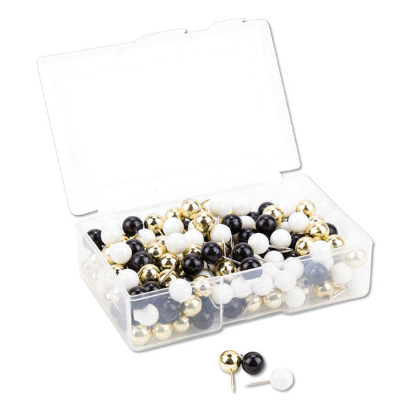 U Brands Fashion Sphere Push Pins, Plastic, Assorted, 0.44", 200/Pack (UBR3084U0624) Pack of 200