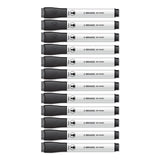 U Brands Chisel Tip Low-Odor Dry-Erase Markers with Erasers, Broad Chisel Tip, Black, Dozen (UBR2925U0112) 1 Dozen