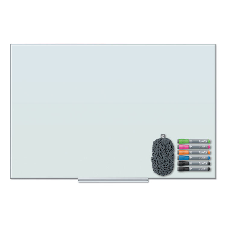 U Brands Floating Glass Dry Erase Board, 47 x 35, White (UBR3977U0001)