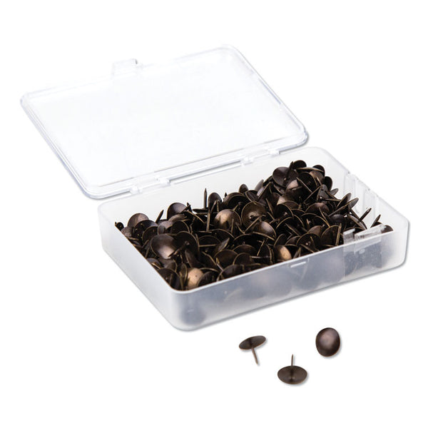 U Brands Fashion Metal Thumbtacks, Metal, Brass, 0.38", 200/Pack (UBR3092U0624) Pack of 200