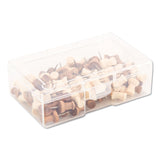 U Brands Fashion Push Pins, Wood, Assorted, 0.38", 100/Pack (UBR3085U0624) Pack of 100