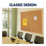 Quartet® Classic Series Cork Bulletin Board, 36 x 24, Tan Surface, Oak Fiberboard Frame (QRT303)