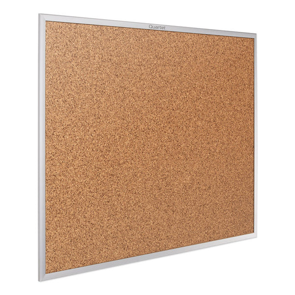 Quartet® Classic Series Cork Bulletin Board, 36 x 24, Tan Surface, Silver Anodized Aluminum Frame (QRT2303)