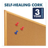 Quartet® Bulletin/Dry-Erase Board, Melamine/Cork, 48 x 36, Brown/White Surface, Oak Finish Frame (QRTS554)