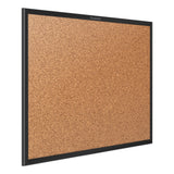 Quartet® Classic Series Cork Bulletin Board, 36 x 24, Tan Surface, Black Aluminum Frame (QRT2303B)