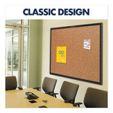 Quartet® Classic Series Cork Bulletin Board, 48 x 36, Tan Surface, Black Aluminum Frame (QRT2304B)