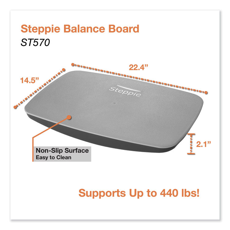 Victor® Steppie Balance Board, 22.5w x 14.5d x 2.13h, Two-Tone Gray (VCTST570) Each