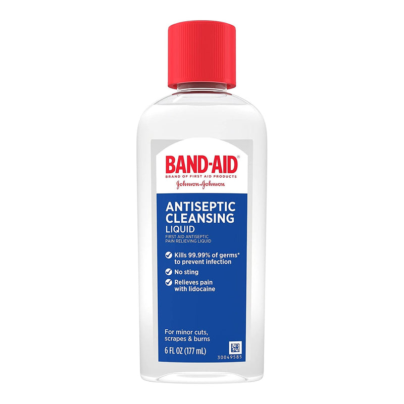 Band-Aid® Pain Relieving Antiseptic BZK (Benzalkonium Chloride) / Lidocaine HCl Liquid 6 oz. Bottle (1228822_EA) 1/EA
