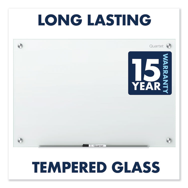 Quartet® Infinity Glass Marker Board, 24 x 18, White Surface (QRTG2418W) Each
