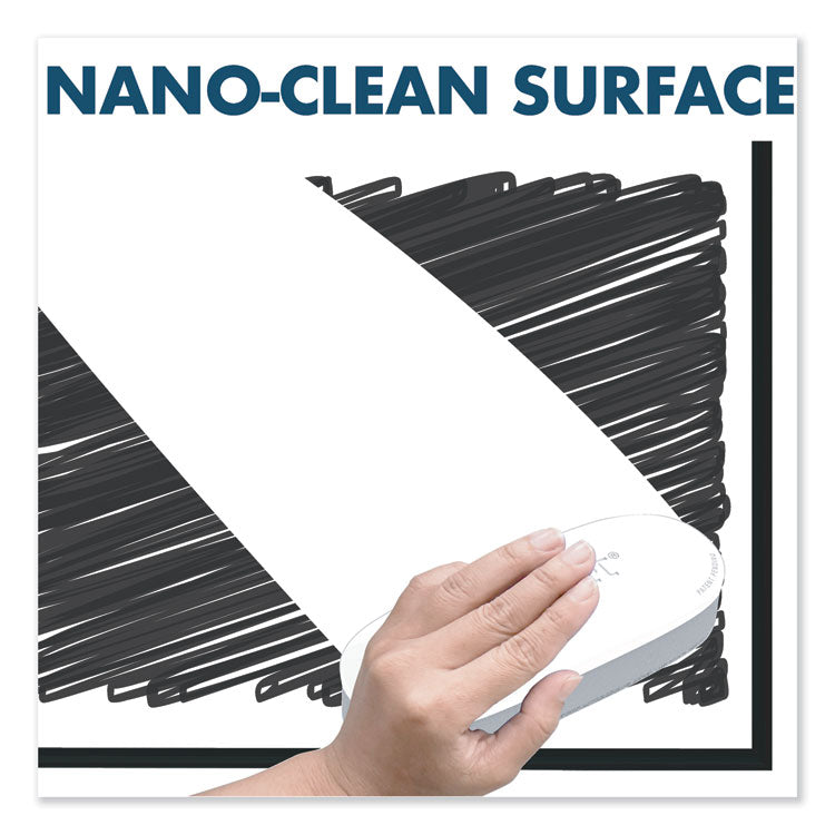 Quartet® Fusion Nano-Clean Magnetic Whiteboard, 48 x 36, White Surface, Black Aluminum Frame (QRTNA4836FB) Each