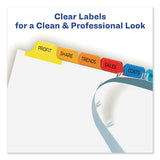 Avery® Print and Apply Index Maker Clear Label Dividers, 12-Tab, Color Tabs, 11 x 8.5, White, 5 Sets (AVE11405)