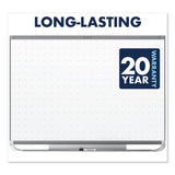 Quartet® Prestige 2 Magnetic Total Erase Whiteboard, 48 x 36, White Surface, Graphite Fiberboard/Plastic Frame (QRTTEM544G) Each