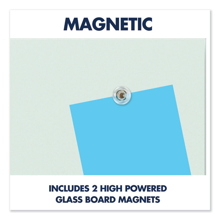 Quartet® Element Framed Magnetic Glass Dry-Erase Boards, 74 x 42, White Surface, Silver Aluminum Frame (QRTG7442E) Each