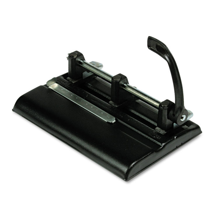 Master 40 Sheet High Capacity Lever Action Adjustable 2/3 Hole Punch, 9/32&quot; Dia., Black (MAT1325B) (MAT1325B) Each