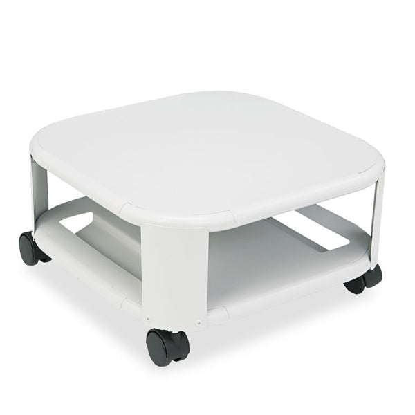 Master® Mead-Hatcher Mobile Printer Stand, Metal, 2 Shelves, 75 lb Capacity, 17.8" x 17.8" x 8.5", Platinum (MAT24050) Each