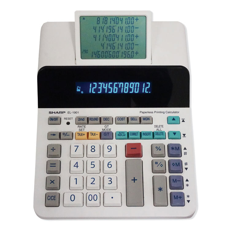 Sharp® EL-1901 Paperless Printing Calculator with Check and Correct (SHREL1901) Each