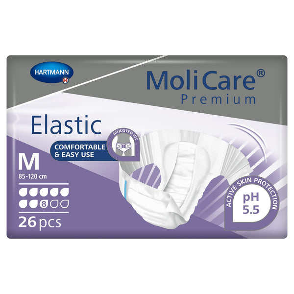 MoliCare® Premium Elastic 8D Unisex Adult Incontinence Brief Medium Disposable Heavy Absorbency (1174291_BG) 26/BG