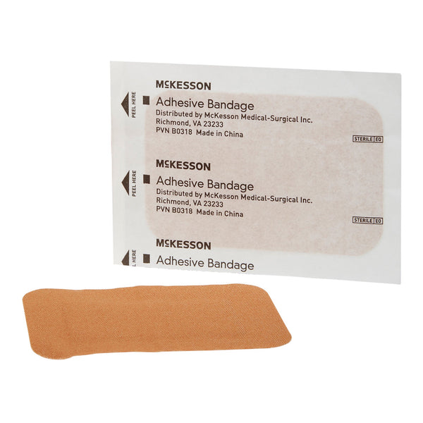 McKesson Adhesive Strip 2 X 3 Inch Fabric Rectangle Tan Sterile (466874_BX) 50/BX
