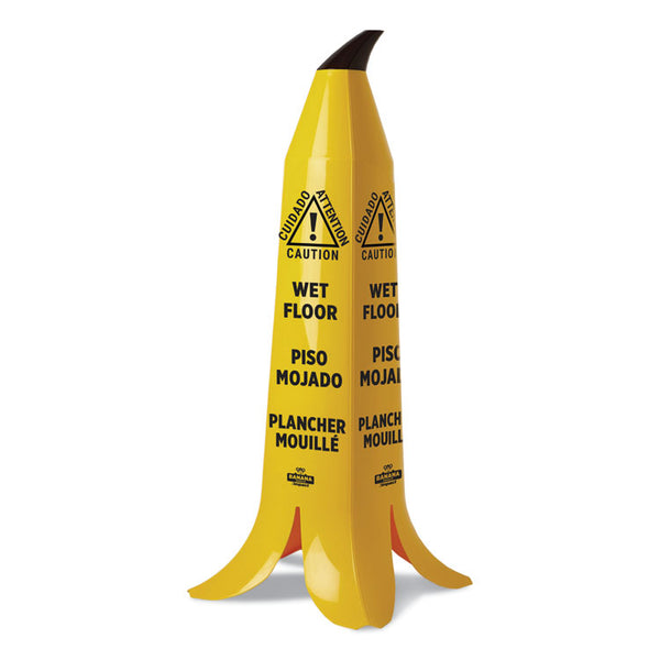 Impact® Banana Wet Floor Cones, 14.25 x 14.25 x 36.75, Yellow/Brown/Black (IMPB1101) Each